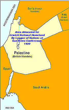 1920 Map of Palestine